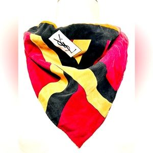 Vintage Yves Saint Laurent Silk Scarf